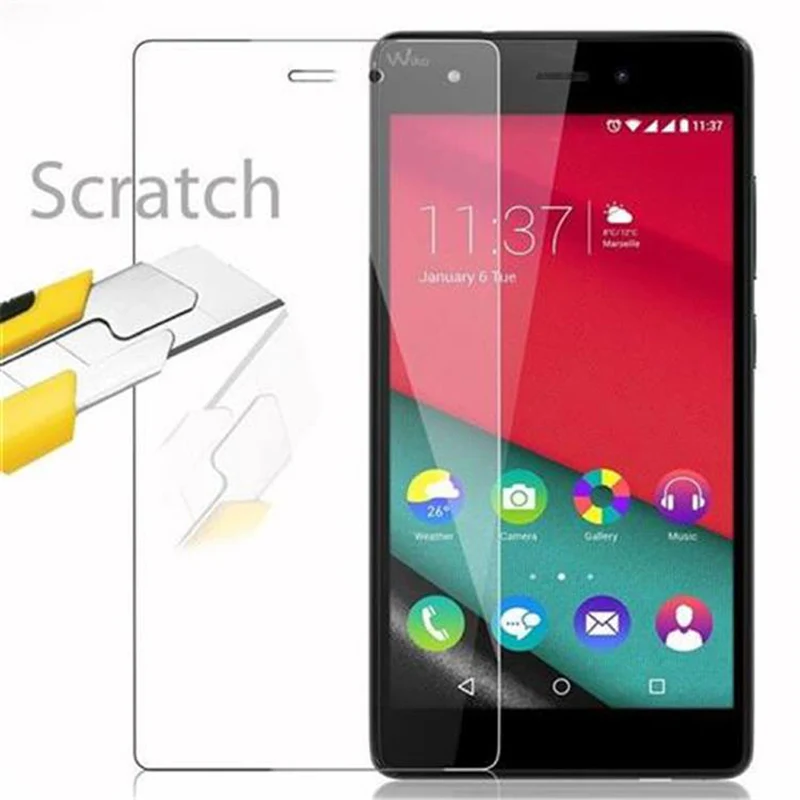 Cadorabo Panzer Folie kompatibel mit WIKO PULP 4G - Schutzfolie Gehärtetes (Tempered) Display-Schutzglas in 9H Härte mit 3D Touch Kompatibilität