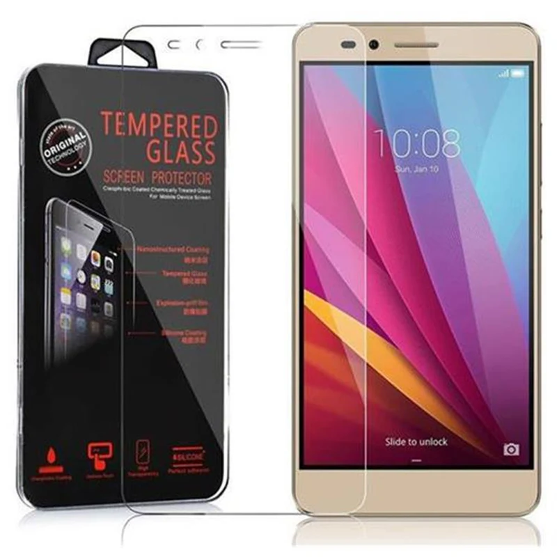 Cadorabo Panzer Folie kompatibel mit Honor 5X / Play 5X / Huawei GR5 2016 - Schutzfolie Gehärtetes (Tempered) Display-Schutzglas in 9H Härte mit 3D Touch Kompatibilität