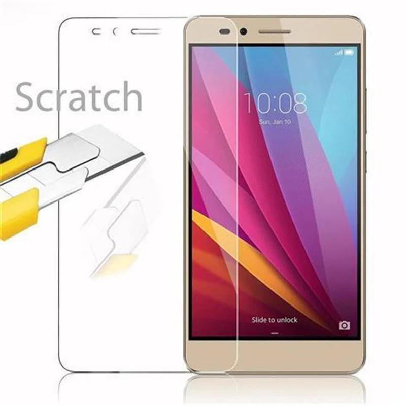 Cadorabo Panzer Folie kompatibel mit Honor 5X / Play 5X / Huawei GR5 2016 - Schutzfolie Gehärtetes (Tempered) Display-Schutzglas in 9H Härte mit 3D Touch Kompatibilität