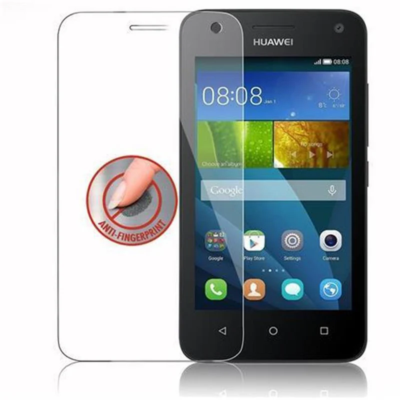 Cadorabo Panzer Folie kompatibel mit Huawei Y3 / Y3C / Y330 / Y331 / Y360 - Schutzfolie Gehärtetes (Tempered) Display-Schutzglas in 9H Härte mit 3D Touch Kompatibilität