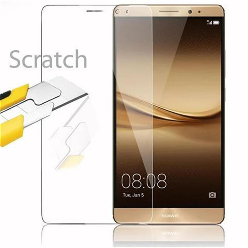 Cadorabo Panzer Folie kompatibel mit Huawei MATE 8 - Schutzfolie Gehärtetes (Tempered) Display-Schutzglas in 9H Härte mit 3D Touch Kompatibilität