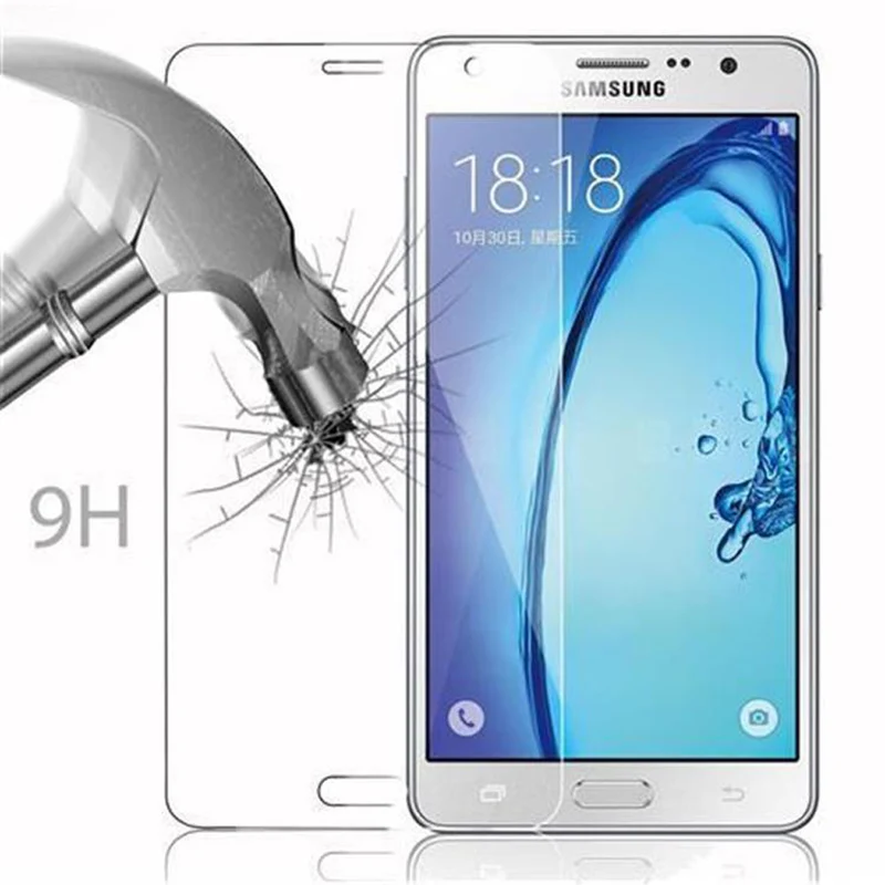 Cadorabo Panzer Folie kompatibel mit Samsung Galaxy J7 PRIME / ON7 - Schutzfolie Gehärtetes (Tempered) Display-Schutzglas in 9H Härte mit 3D Touch Kompatibilität