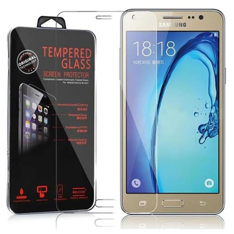 Cadorabo Panzer Folie kompatibel mit Samsung Galaxy J5 PRIME / ON5 - Schutzfolie Gehärtetes (Tempered) Display-Schutzglas in 9H Härte mit 3D Touch Kompatibilität