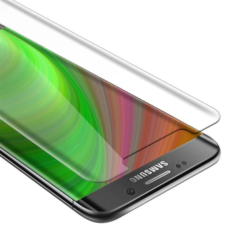Cadorabo Panzer Folie kompatibel mit Samsung Galaxy S7 EDGE - Schutzfolie Gehärtetes (Tempered) Display-Schutzglas in 9H Härte mit 3D Touch Kompatibilität
