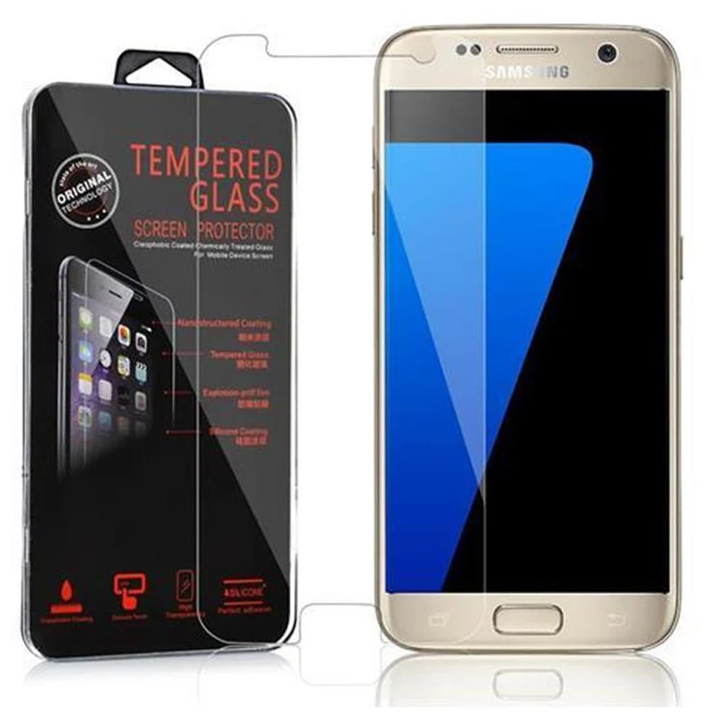 Cadorabo Panzer Folie kompatibel mit Samsung Galaxy S7 - Schutzfolie Gehärtetes (Tempered) Display-Schutzglas in 9H Härte mit 3D Touch Kompatibilität