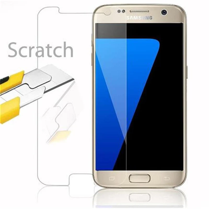 Cadorabo Panzer Folie kompatibel mit Samsung Galaxy S7 - Schutzfolie Gehärtetes (Tempered) Display-Schutzglas in 9H Härte mit 3D Touch Kompatibilität