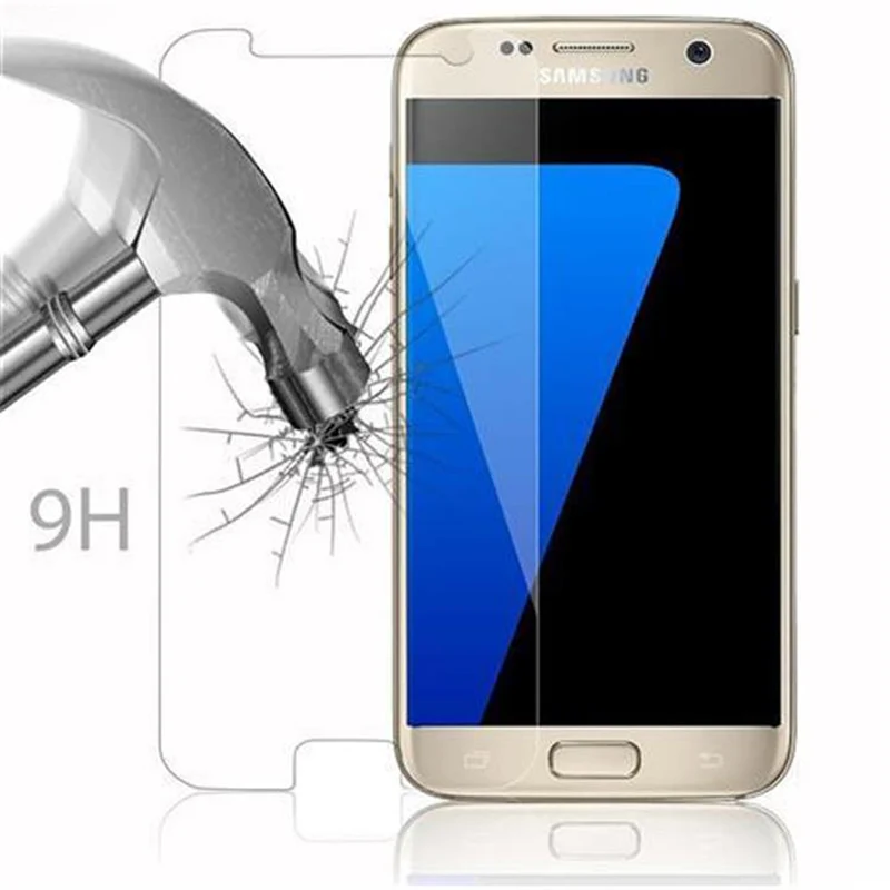 Cadorabo Panzer Folie kompatibel mit Samsung Galaxy S7 - Schutzfolie Gehärtetes (Tempered) Display-Schutzglas in 9H Härte mit 3D Touch Kompatibilität