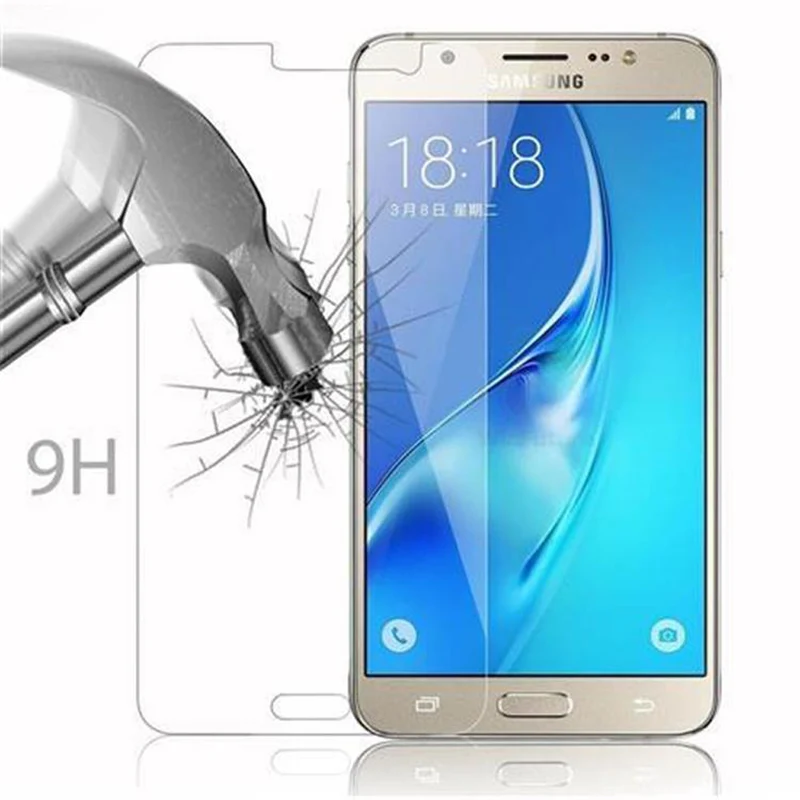 Cadorabo Panzer Folie kompatibel mit Samsung Galaxy J7 2015 - Schutzfolie Gehärtetes (Tempered) Display-Schutzglas in 9H Härte mit 3D Touch Kompatibilität
