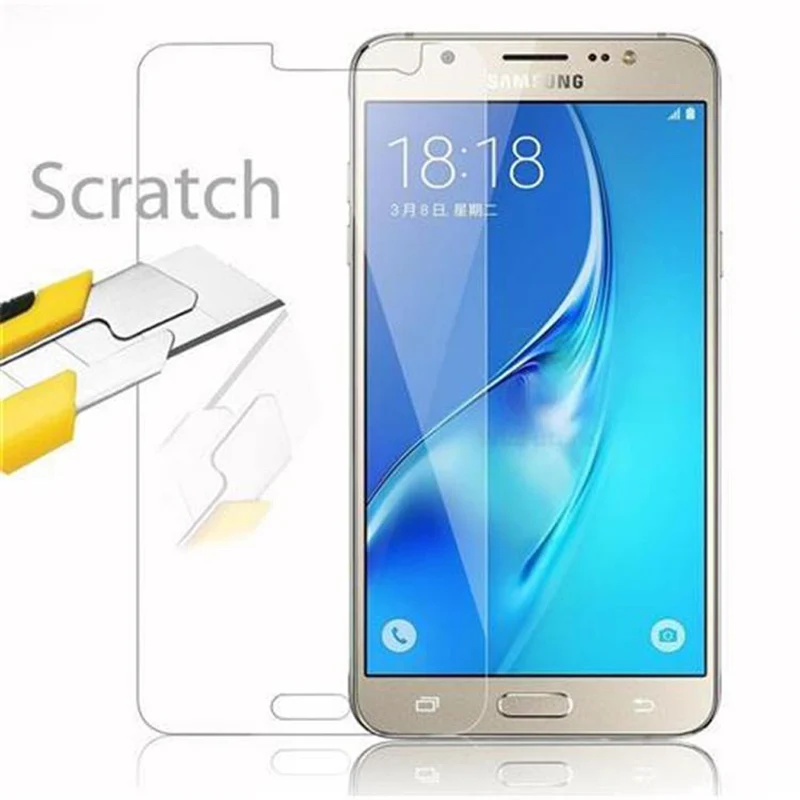 Cadorabo Panzer Folie kompatibel mit Samsung Galaxy J7 2015 - Schutzfolie Gehärtetes (Tempered) Display-Schutzglas in 9H Härte mit 3D Touch Kompatibilität