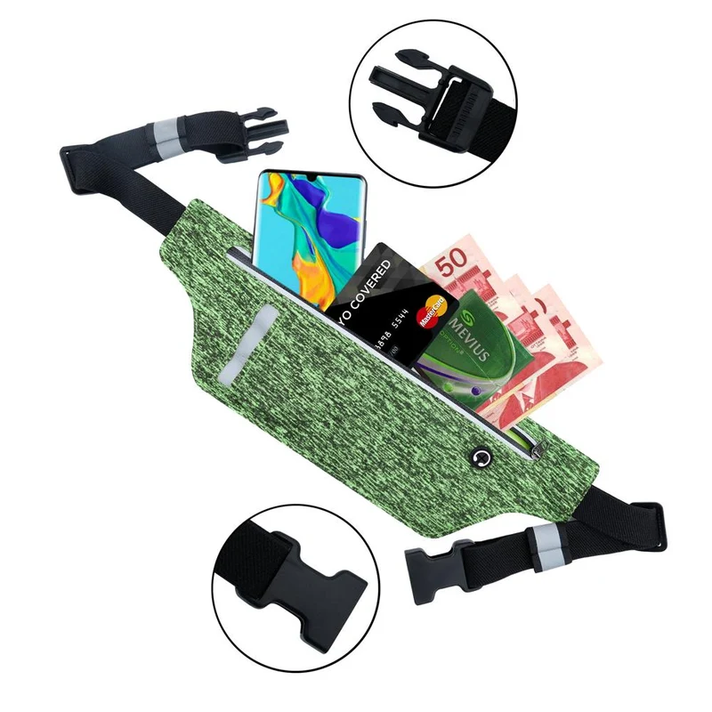 Cadorabo Sport Bauchtasche für Handys von 4.7 - 6.0 Zoll Längenverstellbare Touch Smartphone Hüfttasche Gürteltasche Handytasche
