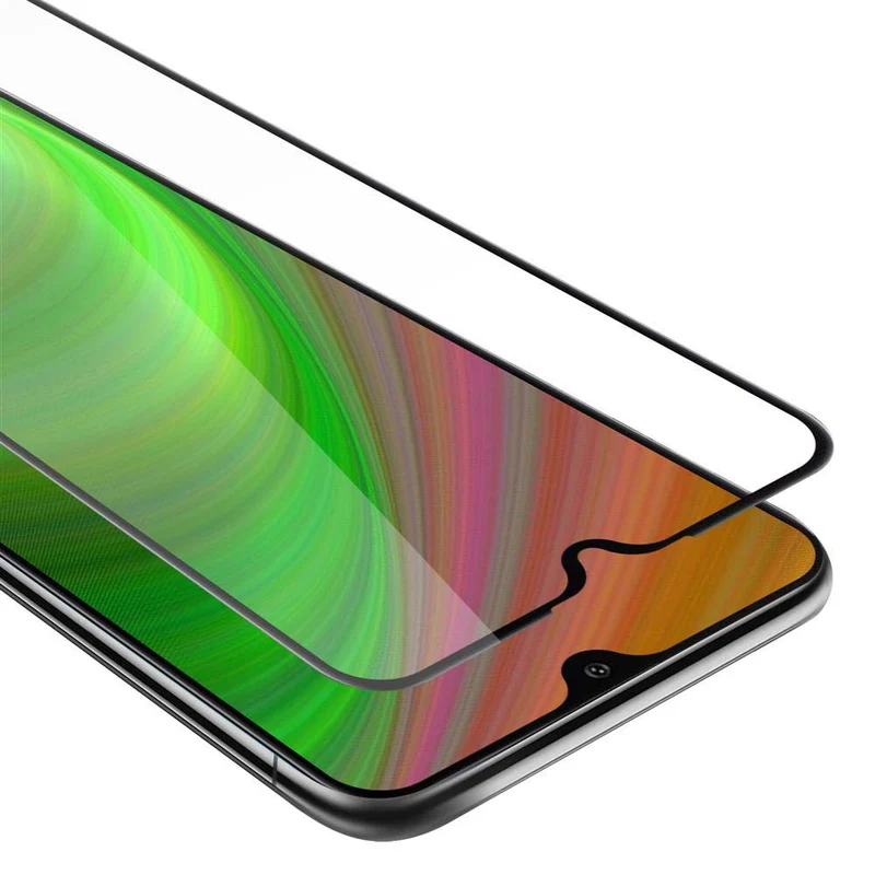 Cadorabo Vollbild Panzer Folie kompatibel mit Samsung Galaxy A10 / M10 - Schutzfolie Gehärtetes (Tempered) Display-Schutzglas in 9H Härte mit 3D Touch