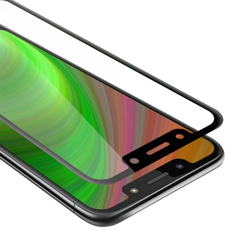 Cadorabo Vollbild Panzer Folie kompatibel mit Motorola MOTO G7 PLAY - Schutzfolie Gehärtetes (Tempered) Display-Schutzglas in 9H Härte mit 3D Touch