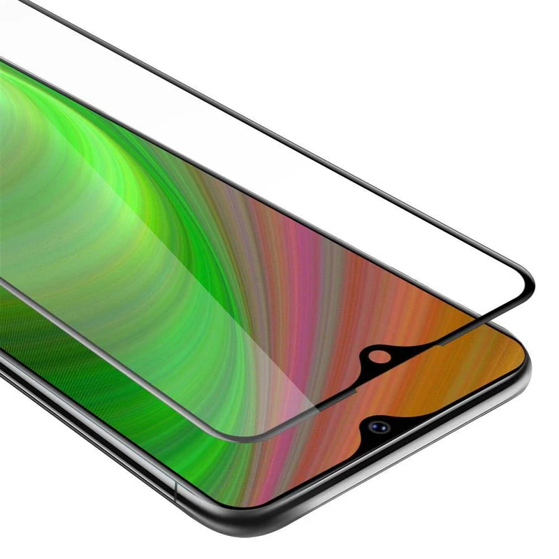 Cadorabo Vollbild Panzer Folie kompatibel mit Vivo Y91C - Schutzfolie Gehärtetes (Tempered) Display-Schutzglas in 9H Härte mit 3D Touch