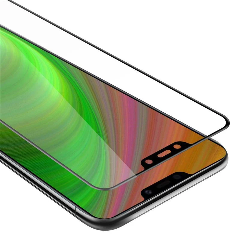 Cadorabo Vollbild Panzer Folie kompatibel mit Vivo Y81i - Schutzfolie Gehärtetes (Tempered) Display-Schutzglas in 9H Härte mit 3D Touch