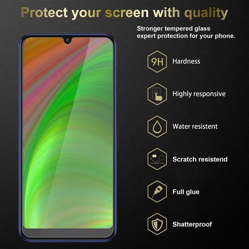 Cadorabo Panzer Folie kompatibel mit Alcatel 3 2019 - Schutzfolie Gehärtetes (Tempered) Display-Schutzglas in 9H Härte mit 3D Touch Kompatibilität