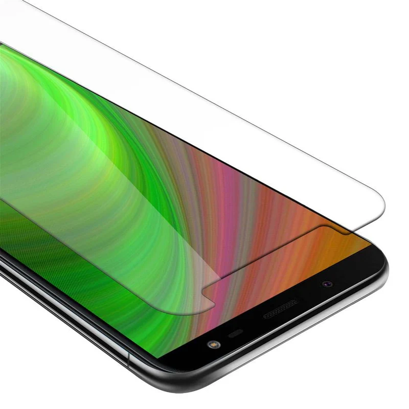 Cadorabo Panzer Folie kompatibel mit Samsung Galaxy J6 2018 - Schutzfolie Gehärtetes (Tempered) Display-Schutzglas in 9H Härte mit 3D Touch Kompatibilität