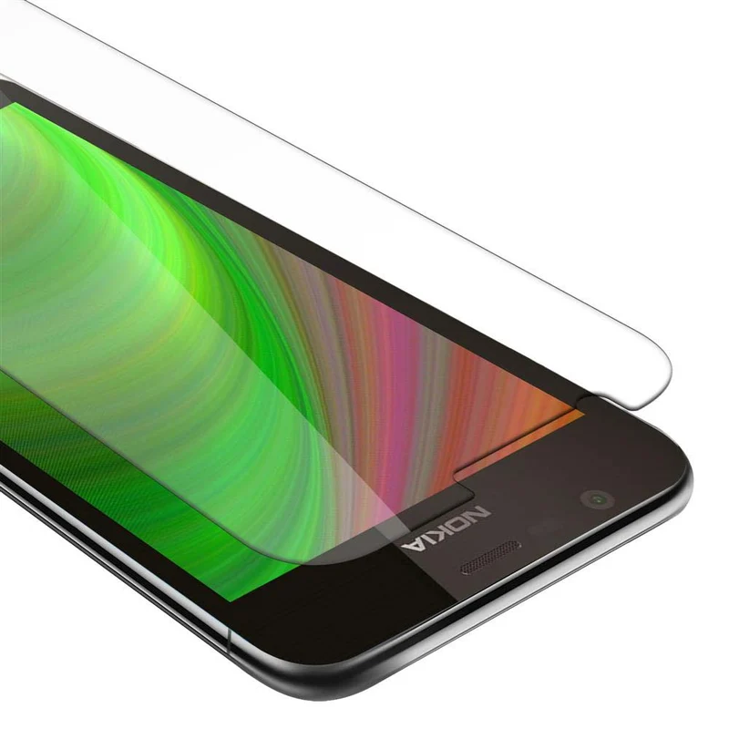 Cadorabo Panzer Folie kompatibel mit Nokia 1 2018 - Schutzfolie Gehärtetes (Tempered) Display-Schutzglas in 9H Härte mit 3D Touch Kompatibilität