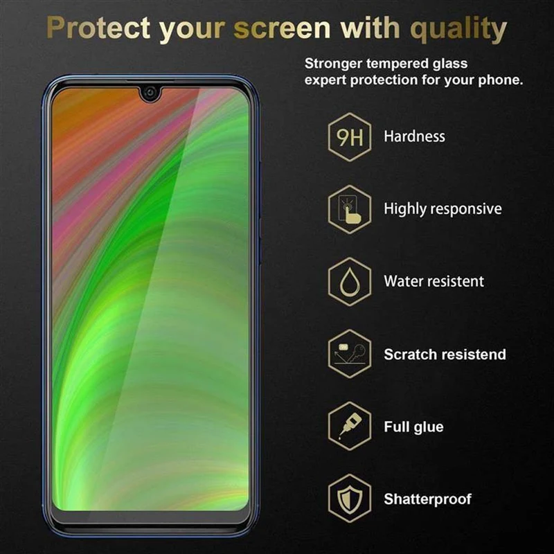Cadorabo Panzer Folie kompatibel mit WIKO VIEW 3 PRO - Schutzfolie Gehärtetes (Tempered) Display-Schutzglas in 9H Härte mit 3D Touch Kompatibilität
