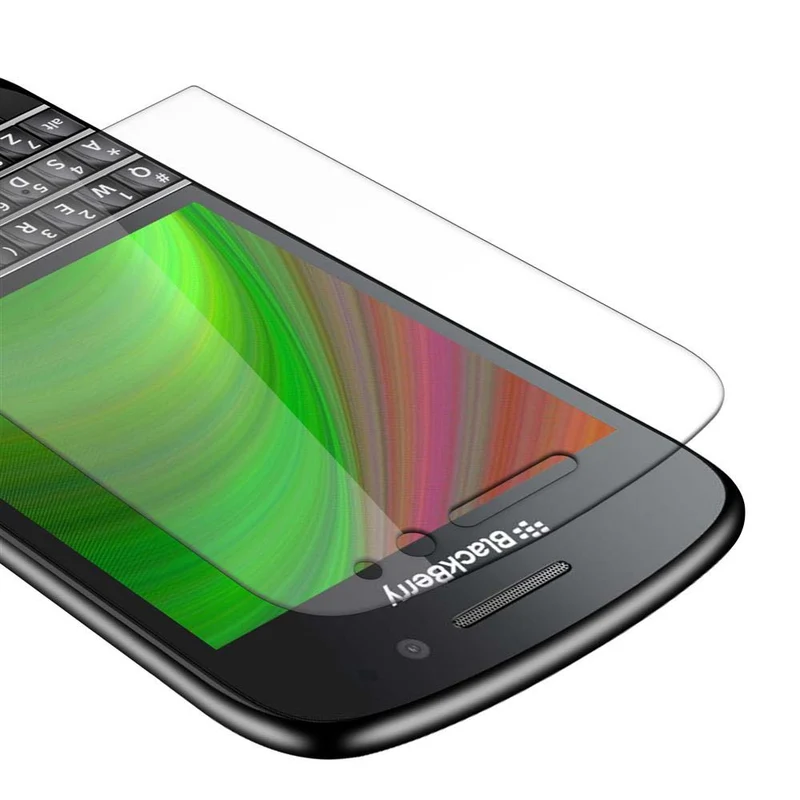 Cadorabo Panzer Folie kompatibel mit Blackberry Q10 - Schutzfolie Gehärtetes (Tempered) Display-Schutzglas in 9H Härte mit 3D Touch Kompatibilität