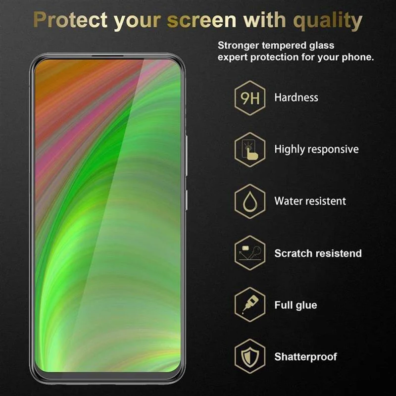 Cadorabo Panzer Folie kompatibel mit Vivo V15 PRO - Schutzfolie Gehärtetes (Tempered) Display-Schutzglas in 9H Härte mit 3D Touch Kompatibilität