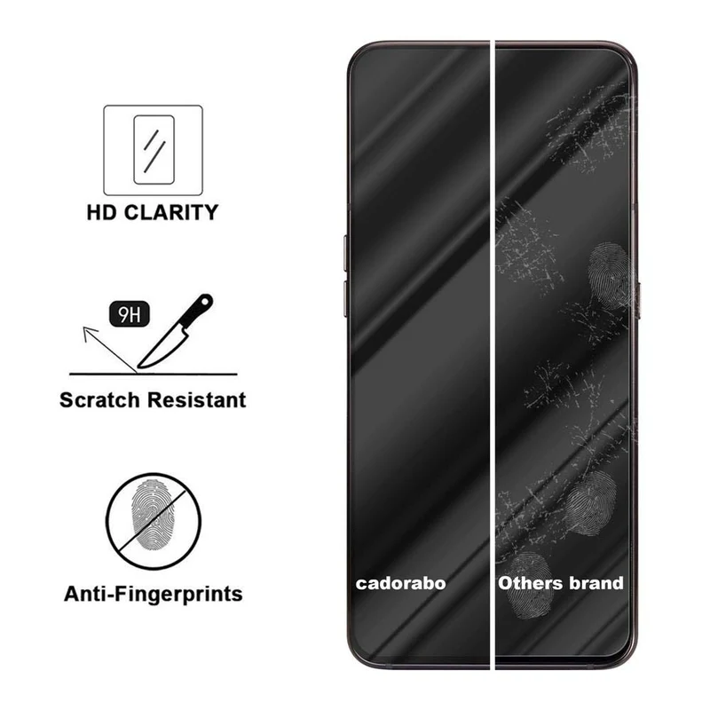 Cadorabo Vollbild Panzer Folie kompatibel mit Samsung Galaxy A80 / A90 4G - Schutzfolie Gehärtetes (Tempered) Display-Schutzglas in 9H Härte mit 3D Touch