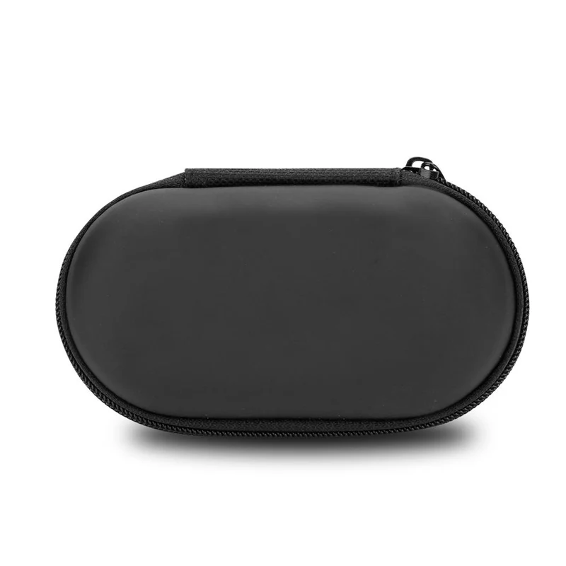 Cadorabo Kopfhörer Aufbewahrungsbox Ovale Robuste Tasche aus formstabilem Stoff mit Netzfach und Reißverschluss für Headset, In-Ear Headphone und vieles mehr