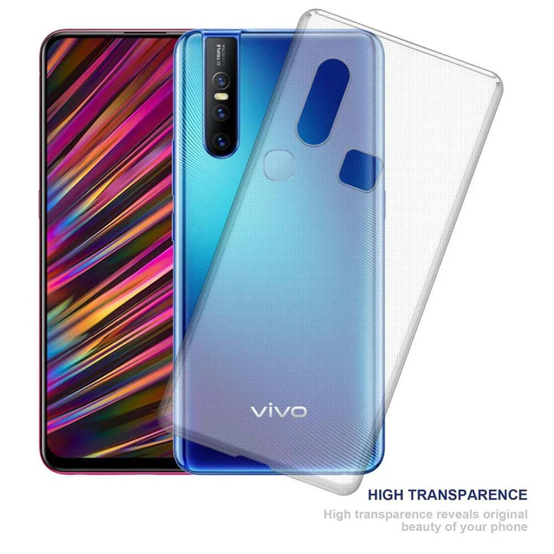Cadorabo Hülle kompatibel mit Vivo V15 Schutzhülle aus flexiblem TPU Silikon