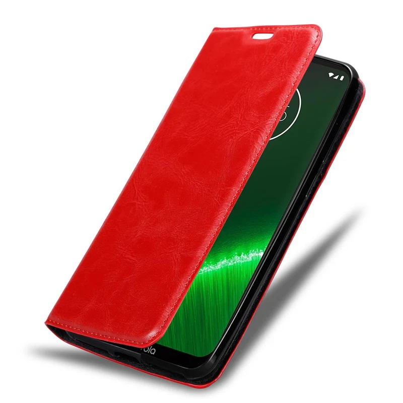 Cadorabo Hülle kompatibel mit Motorola MOTO G7 / G7 PLUS Schutzhülle mit Magnetverschluss, Standfunktion und Kartenfach