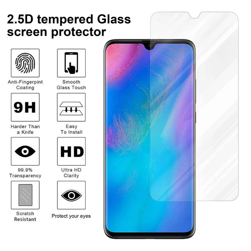 Cadorabo Panzer Folie kompatibel mit Huawei P30 PRO - Schutzfolie Gehärtetes (Tempered) Display-Schutzglas in 9H Härte mit 3D Touch Kompatibilität
