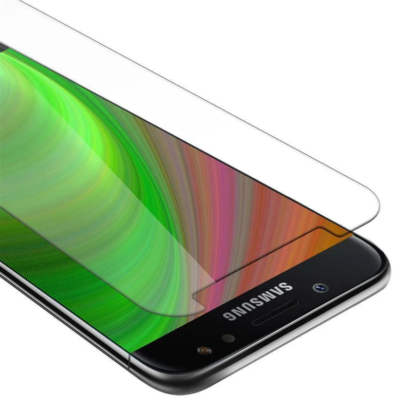 Cadorabo Panzer Folie kompatibel mit Samsung Galaxy J7 2018 - Schutzfolie Gehärtetes (Tempered) Display-Schutzglas in 9H Härte mit 3D Touch Kompatibilität