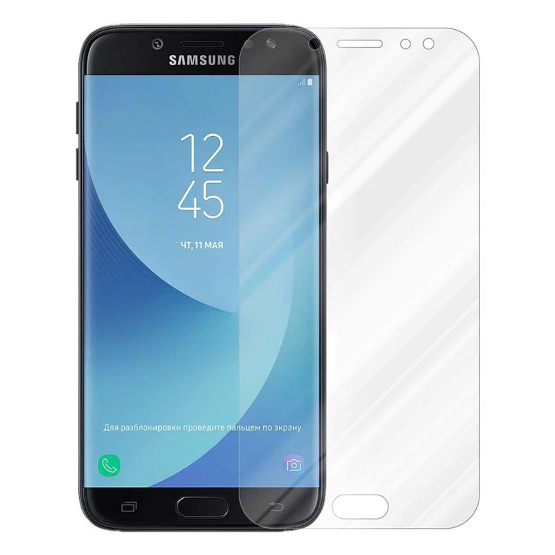 Cadorabo Panzer Folie kompatibel mit Samsung Galaxy J7 2018 - Schutzfolie Gehärtetes (Tempered) Display-Schutzglas in 9H Härte mit 3D Touch Kompatibilität