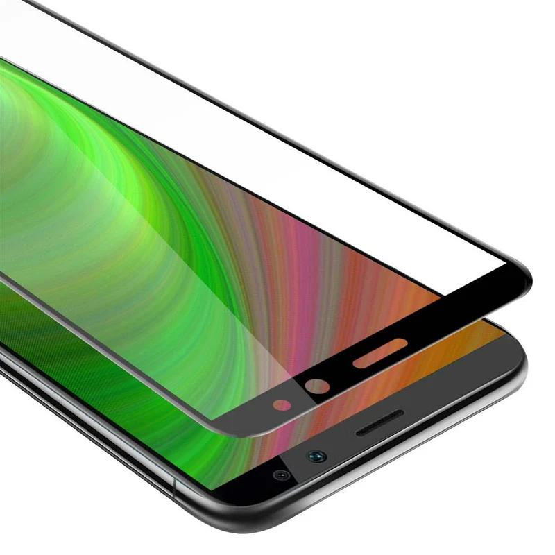 Cadorabo Vollbild Panzer Folie kompatibel mit Honor 10 LITE / Huawei P SMART 2019 - Schutzfolie Gehärtetes (Tempered) Display-Schutzglas in 9H Härte mit 3D Touch