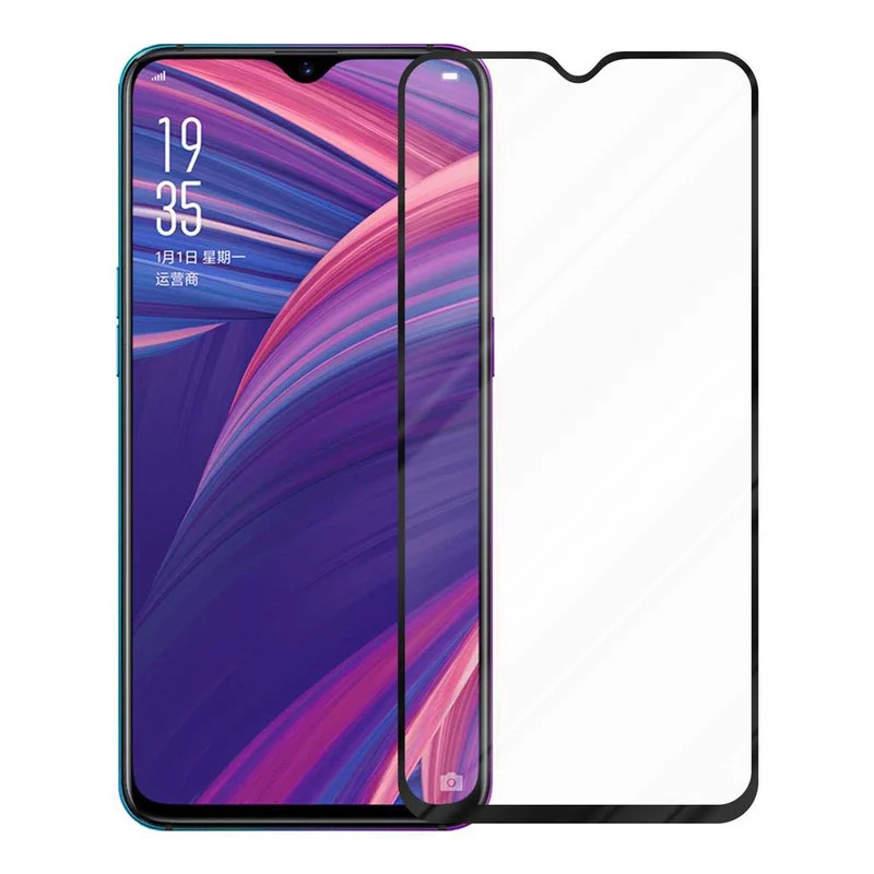 Cadorabo Vollbild Panzer Folie kompatibel mit Oppo R17 PRO - Schutzfolie Gehärtetes (Tempered) Display-Schutzglas in 9H Härte mit 3D Touch