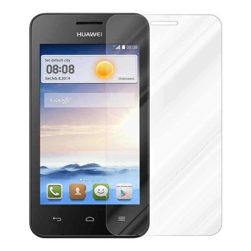 Cadorabo Panzer Folie kompatibel mit Huawei Y3 / Y3C / Y330 / Y331 / Y360 - Schutzfolie Gehärtetes (Tempered) Display-Schutzglas in 9H Härte mit 3D Touch Kompatibilität