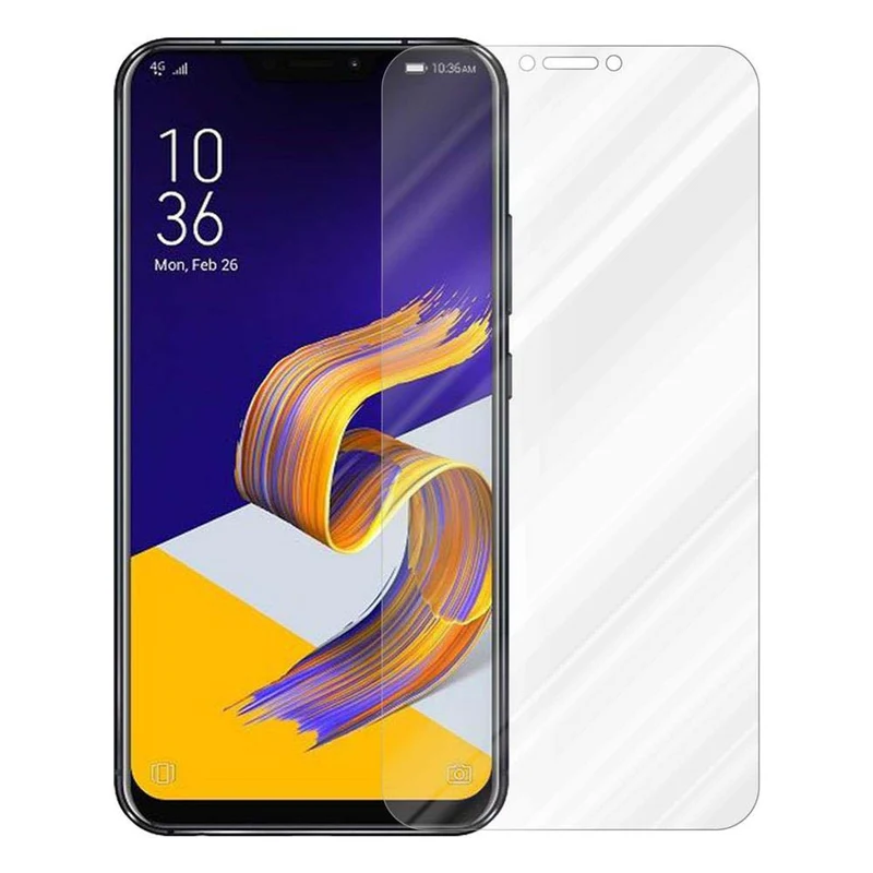 Cadorabo Panzer Folie kompatibel mit Asus ZenFone 5Z - Schutzfolie Gehärtetes (Tempered) Display-Schutzglas in 9H Härte mit 3D Touch Kompatibilität