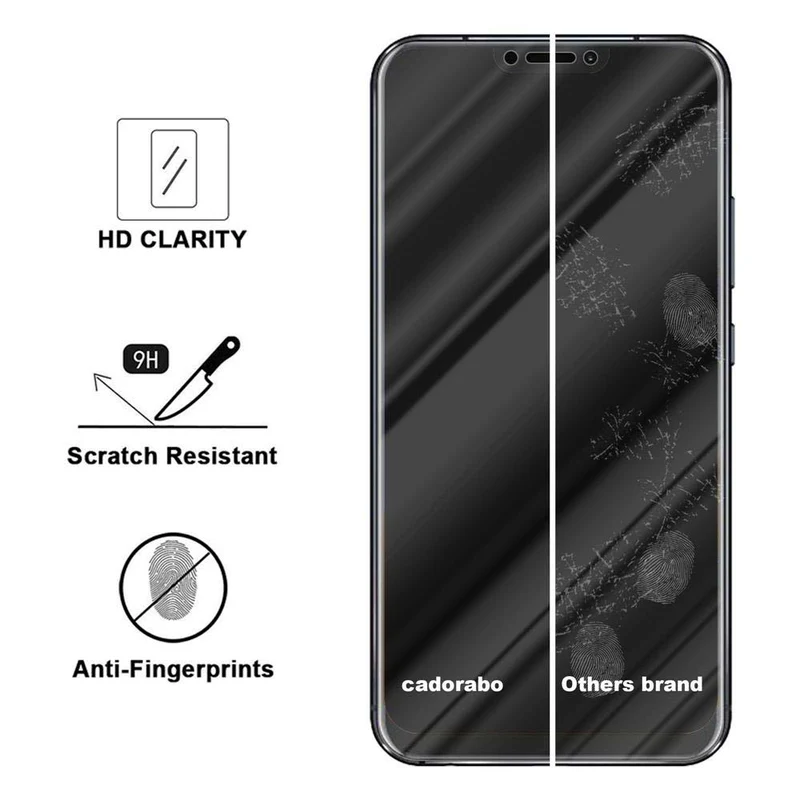 Cadorabo Panzer Folie kompatibel mit Asus ZenFone 5Z - Schutzfolie Gehärtetes (Tempered) Display-Schutzglas in 9H Härte mit 3D Touch Kompatibilität