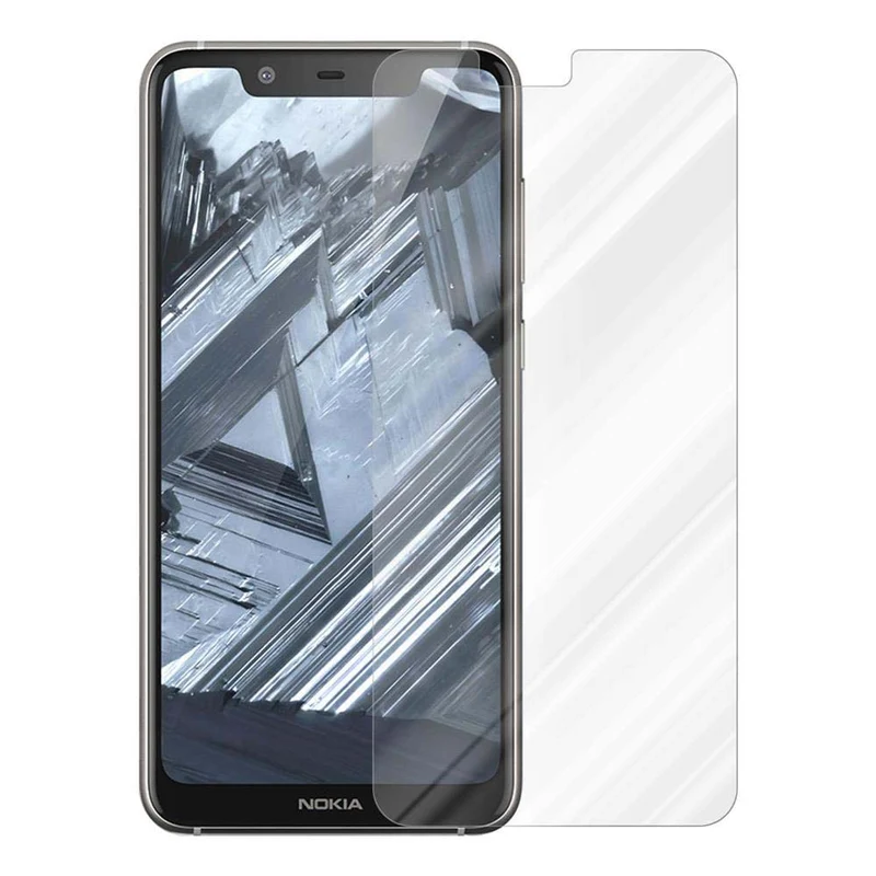 Cadorabo Panzer Folie kompatibel mit Nokia 5.1 PLUS / X5 - Schutzfolie Gehärtetes (Tempered) Display-Schutzglas in 9H Härte mit 3D Touch Kompatibilität