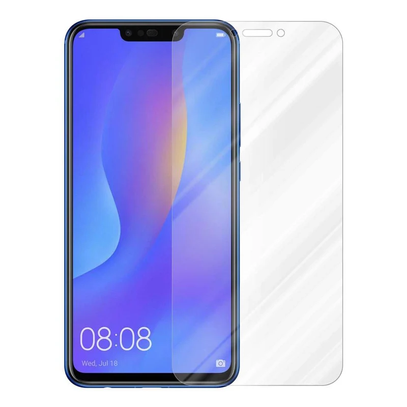 Cadorabo Panzer Folie kompatibel mit Huawei P SMART PLUS 2019 - Schutzfolie Gehärtetes (Tempered) Display-Schutzglas in 9H Härte mit 3D Touch Kompatibilität