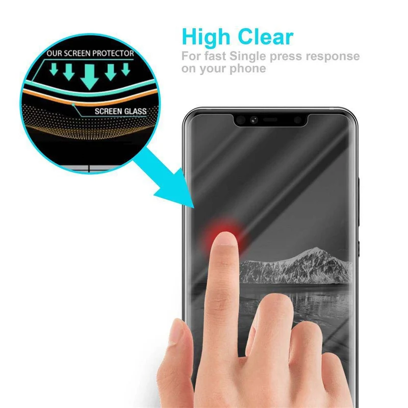 Cadorabo Panzer Folie kompatibel mit Huawei MATE 20 PRO - Schutzfolie Gehärtetes (Tempered) Display-Schutzglas in 9H Härte mit 3D Touch Kompatibilität