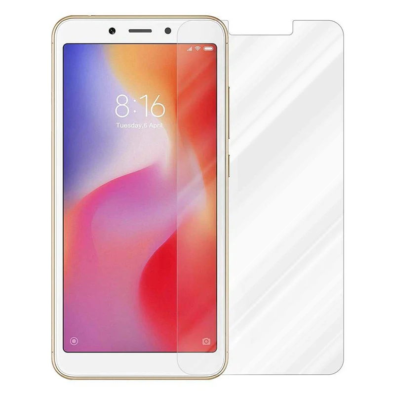 Cadorabo Panzer Folie kompatibel mit Xiaomi RedMi 6A - Schutzfolie Gehärtetes (Tempered) Display-Schutzglas in 9H Härte mit 3D Touch Kompatibilität