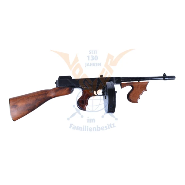 DENIX - M1 Thompson Maschinengewehr mit Trommelmagazin, Tommy Gun