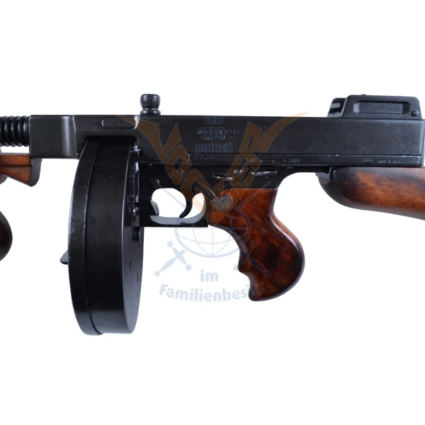 DENIX - M1 Thompson Maschinengewehr mit Trommelmagazin, Tommy Gun