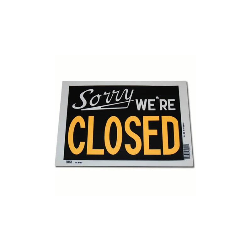 101 inc. Plastik Platte klein Sorry we're Closed