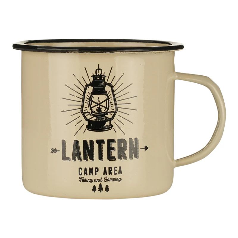 Fosco Industries Emaille-Becher „Outdoor Lantern“ 500ml