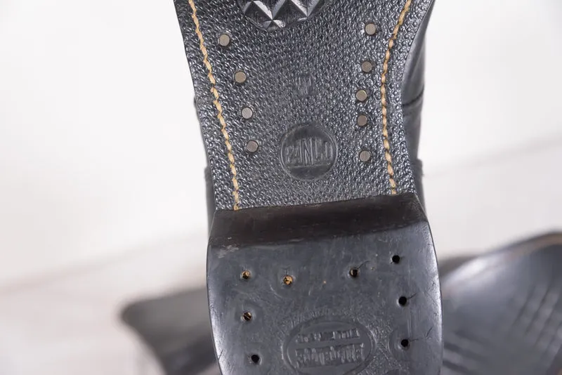 BILTRITE-Stiefel der US-Armee aus den 60er Jahren aus schwarzem Leder