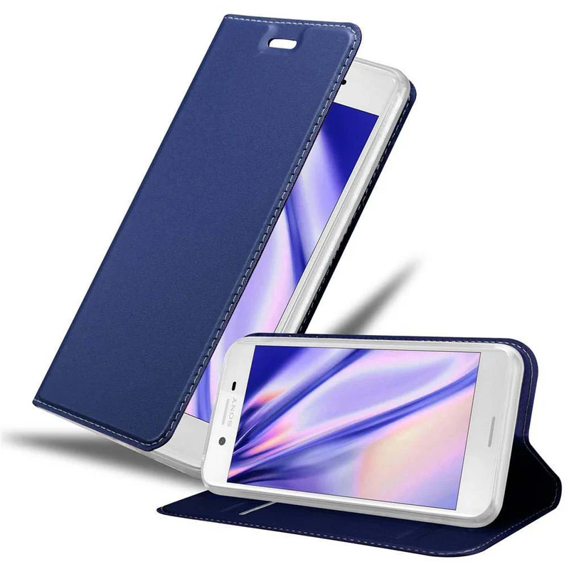 Cadorabo Hülle kompatibel mit Sony Xperia X Schutzhülle mit Magnetverschluss, Standfunktion und Kartenfach