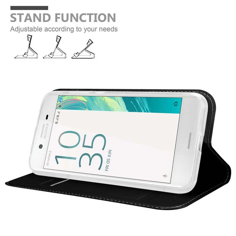 Cadorabo Hülle kompatibel mit Sony Xperia X Schutzhülle mit Magnetverschluss, Standfunktion und Kartenfach