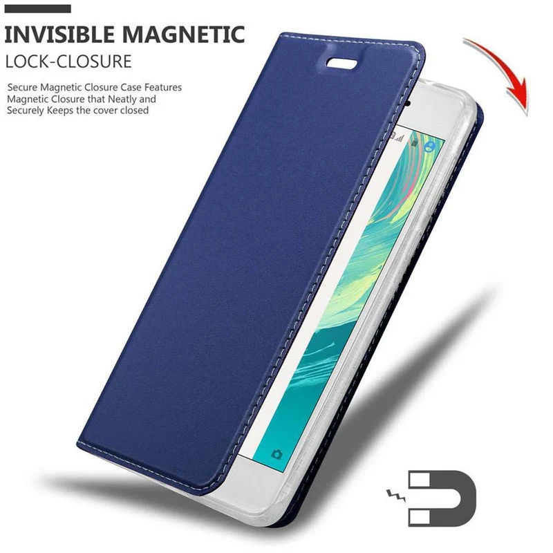 Cadorabo Hülle kompatibel mit Sony Xperia X Schutzhülle mit Magnetverschluss, Standfunktion und Kartenfach