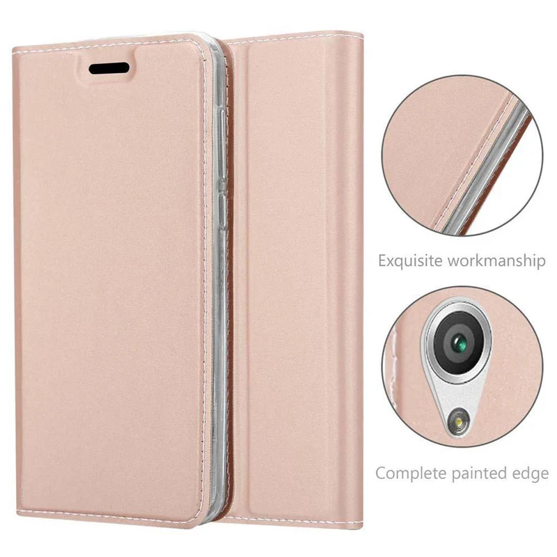 Cadorabo Hülle kompatibel mit Sony Xperia X Schutzhülle mit Magnetverschluss, Standfunktion und Kartenfach