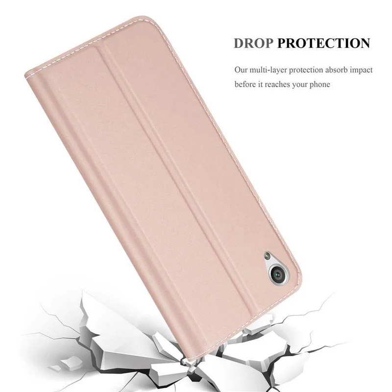 Cadorabo Hülle kompatibel mit Sony Xperia X Schutzhülle mit Magnetverschluss, Standfunktion und Kartenfach